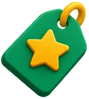 Icono de categoría correcta: etiqueta con estrella