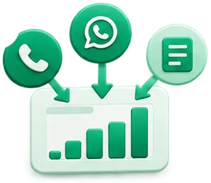 Icono de contactos medidos: llamadas, WhatsApp y formularios que suben